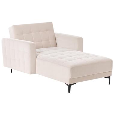 ABERDEEN - Chaise longue - Lichtbeige - Fluweel product