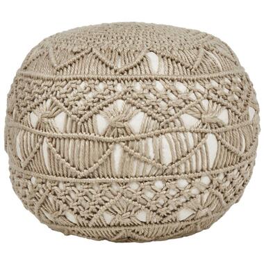 AADHI - Poef - Beige - 50 x 50 cm - Synthetisch materiaal product