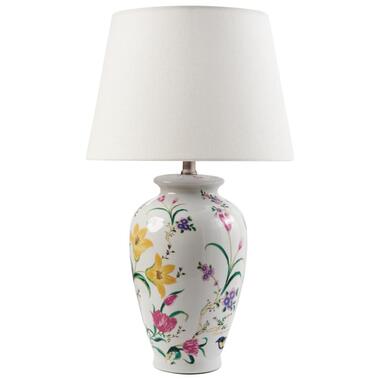 ACROSSO - Tafellamp - Wit - Porselein/Linnen product