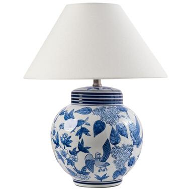 ARUNCA - Tafellamp - Wit/Blauw - Porselein/Linnen product