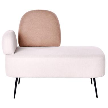 ARCEY - Chaise longue - Lichtbeige - Linkszijdig - Stof product