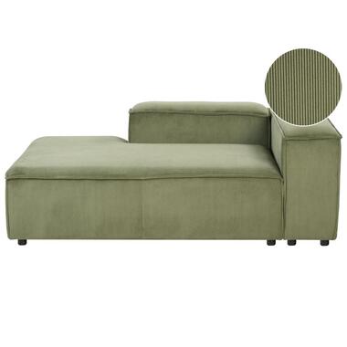 ARDAL - Chaise longue - Groen - Rechtszijdig - Corduroy product