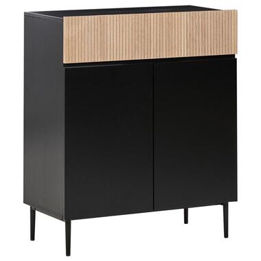 BLYTHE - Sideboard 2-deurs - Zwart/Bruin - MDF product