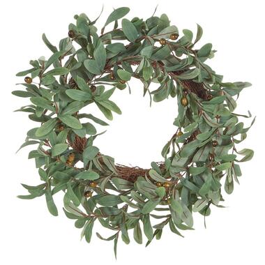 DANRUN - Decoratieve krans - Groen - Synthetisch product