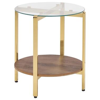 LOVELL - Bijzettafel - Donkerbruin/Goud - Hout product