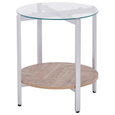 LOVELL - Bijzettafel - Lichtbruin/Zilver - Hout product