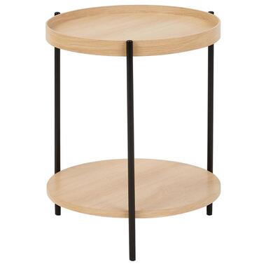 LANDER - Bijzettafel - Lichtbruin/Zwart - Hout product