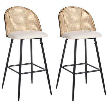 CORNELL - Barkruk set van 2 - Zwart/Crème - IJzer product