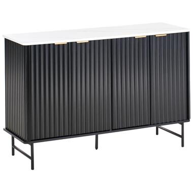 GLASTONBURY - Dressoir - Zwart/Marmer - MDF product