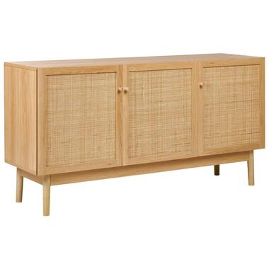NIVO - Dressoir - Lichtbruin - 3 deuren - Hout/Rotan product