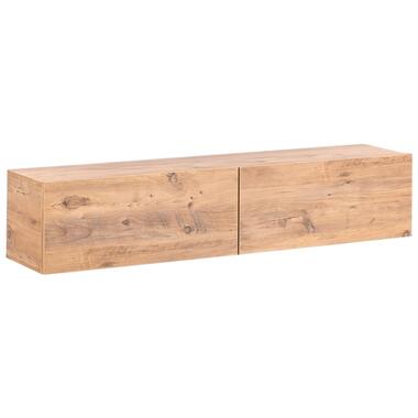 GLADSTONE - Wandgemonteerd TV-meubel - Bruin - 140 cm - Vezelplaat product