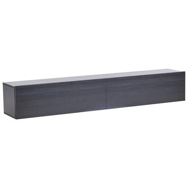 GLADSTONE - Wandgemonteerd TV-meubel - Zwart - 180 cm - Vezelplaat product