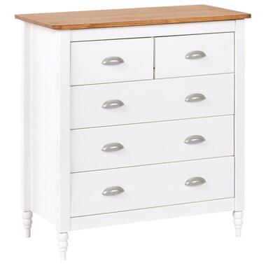 SHILLINGTON - Ladekast - Wit/Lichthout - Dennenhout