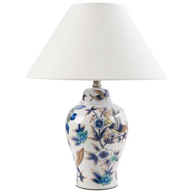 MORACA - Tafellamp - Wit/Blauw - Porselein/Linnen product