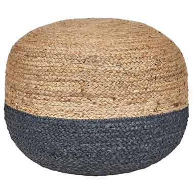 DUKI - Poef - Marineblauw - 50 cm - Jute product