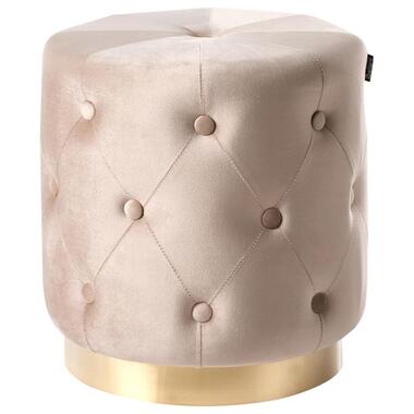 CARROLLTON - Poef - Beige - 40 cm - Fluweel product