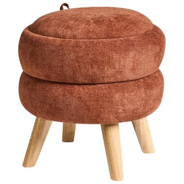 HAWLEY - Poef - Goudbruin - Chenille product