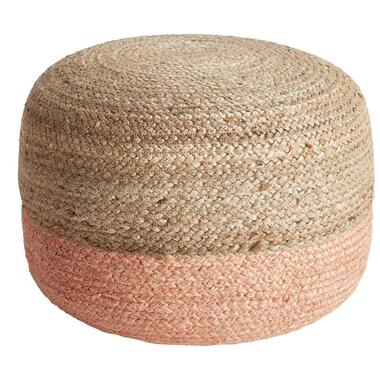 DUKI - Poef - Perzik - 50 cm - Jute product