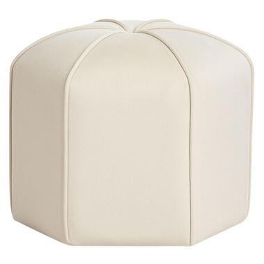 WISHEK - Poef - Lichtbeige - Fluweel product