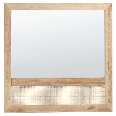 ROSELL - Wandspiegel - Lichthout - 60 x 60 cm - Vezelplaat product