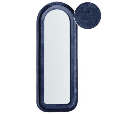 CULAN - Wandspiegel - Donkerblauw - Fluweel product