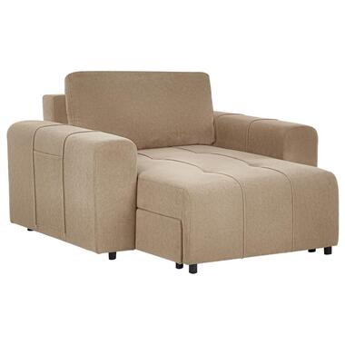 INNVIK - Chaise Longue - Bruin - Polyester product