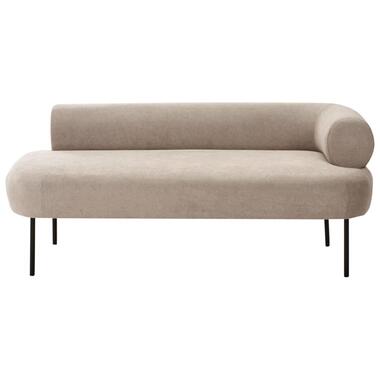 MIRMANDE - Chaise longue - Taupe - Rechtszijdig - Polyester product