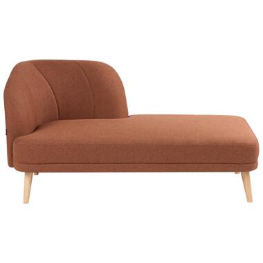 TANLAY - Chaise longue - Goudbruin - Linkszijdig - Polyester product