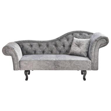 LATTES II - Chaise longue - Grijs - Rechterzijde - Fluweel product