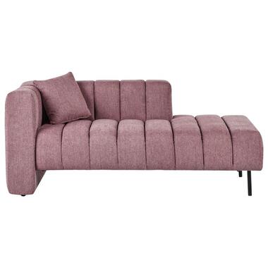 LANNILS - Chaise longue - Roze - Linkszijdig - Polyester product