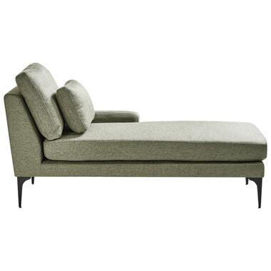 EWRON - Chaise longue - Olijfgroen - Linkszijdig - Stof product