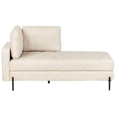 REBAIS - Chaise longue - Lichtbeige - Linkszijdig - Kunstleer product