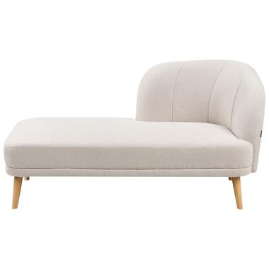 TANLAY - Chaise longue - Lichtbeige - Polyester product