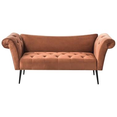 NANTILLY - Chaise longue - Goudbruin - Fluweel product