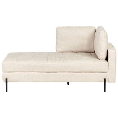 REBAIS - Chaise longue - Lichtbeige - Rechtszijdig - Kunstleer product