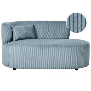VANVEY - Chaise longue - Blauw - Linkszijdig - Corduroy product