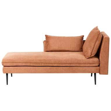 YERRES - Chaise longue - Oranje - Rechtszijdig - Polyester product