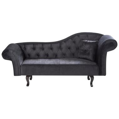 LATTES II - Chaise longue - Zwart - Rechterzijde - Fluweel product