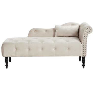 IVRY - Chaise longue - Lichtbeige - Rechtszijdig - Fluweel product