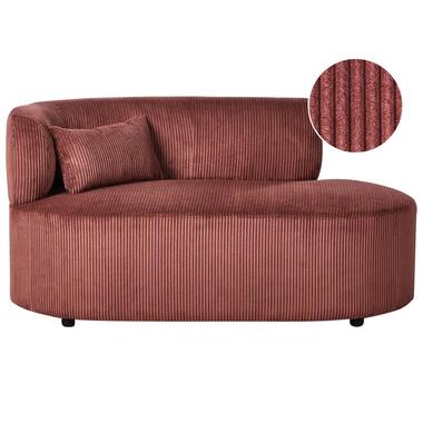 VANVEY - Chaise longue - Rood - Linkszijdig - Corduroy product