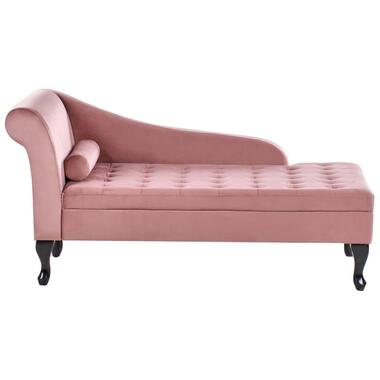 PESSAC - Chaise longue - Roze - Linkszijdig - Fluweel product