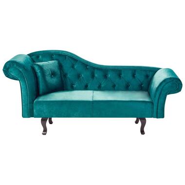 LATTES II - Chaise longue - Smaragdgroen - Linkerzijde - Fluweel product