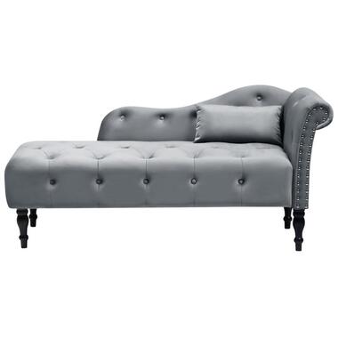 IVRY - Chaise longue - Grijs - Rechtszijdig - Fluweel product