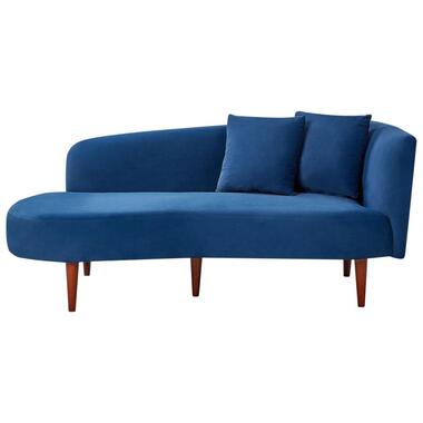 CHAUMONT - Chaise longue - Marineblauw - Rechtszijdig - Fluweel product
