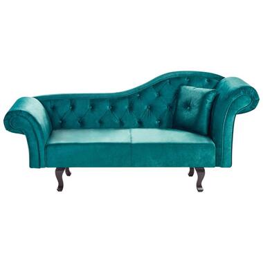 LATTES II - Chaise longue - Smaragdgroen - Rechterzijde - Fluweel product