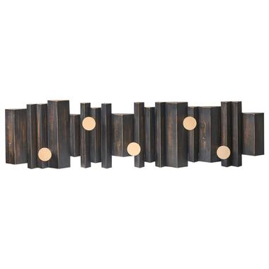 ZILLAH - Wandgemonteerde kapstok - Zwart - Dennenhout product