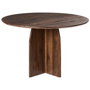 YARRA - Eettafel - Donkerbruin - ø 120 cm - MDF product