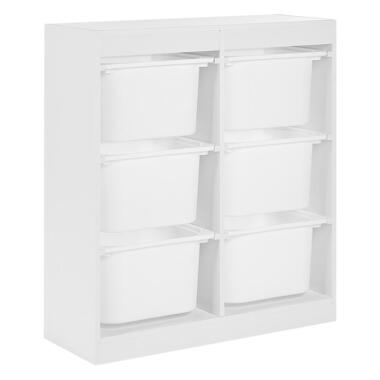 TOBIN - Kast met 6 lades - Wit - Vezelplaat product