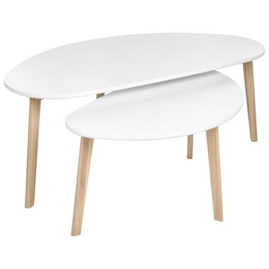 FLY - Salontafel set van 2 - Wit - MDF