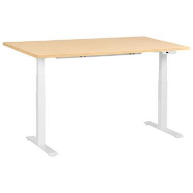 DESTINES - Elektr bureau - Wit/Lichtbruin - 160 x 72 cm - Vezelplaat product